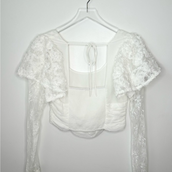 Free People Dream Of You White Top Size Small - Picture 5 of 8